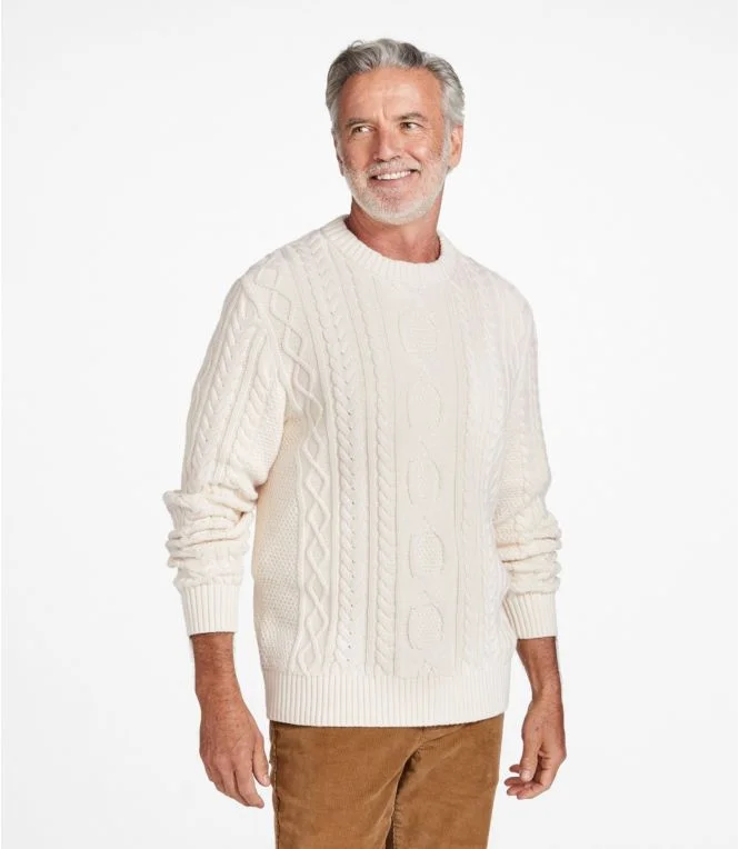 Men''s Bean''s Heritage Soft Cotton Fisherman Sweater, Crewneck