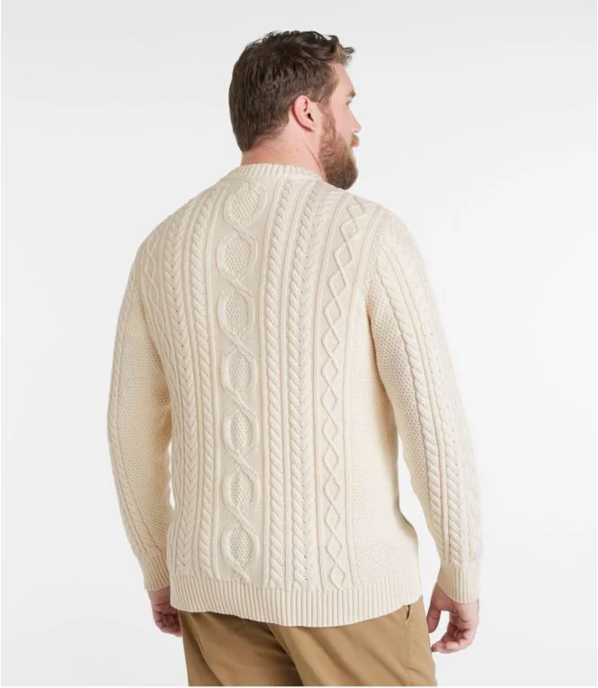 Men''s Bean''s Heritage Soft Cotton Fisherman Sweater, Crewneck - Image 3