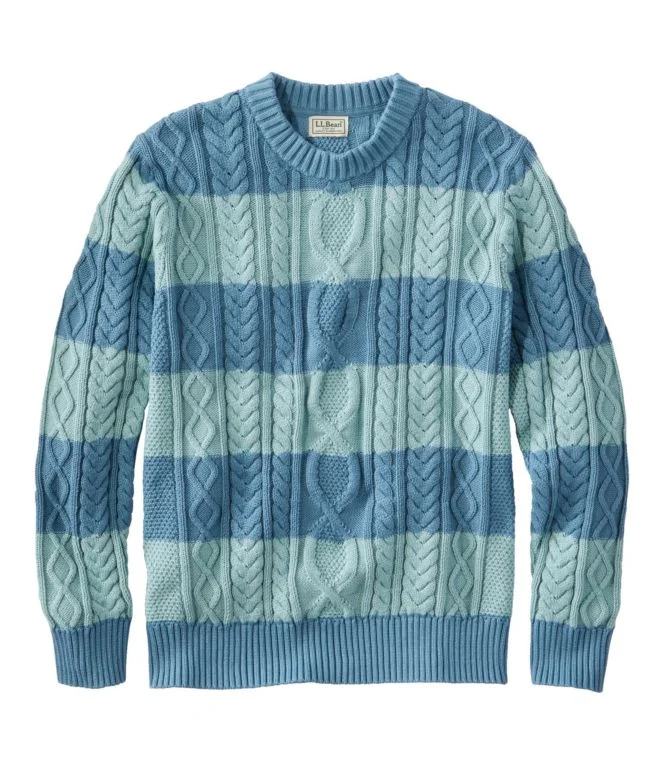 Alternative view of Men''s Bean''s Heritage Soft Cotton Fisherman Sweater, Crewneck, Novelty
