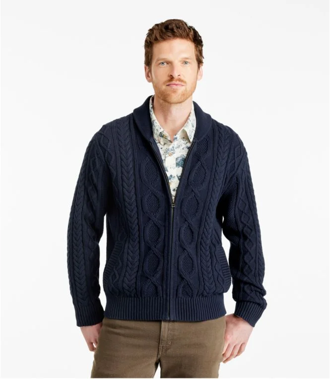 Men''s Bean''s Heritage Soft Cotton Fisherman Sweater, Full-Zip - Image 3