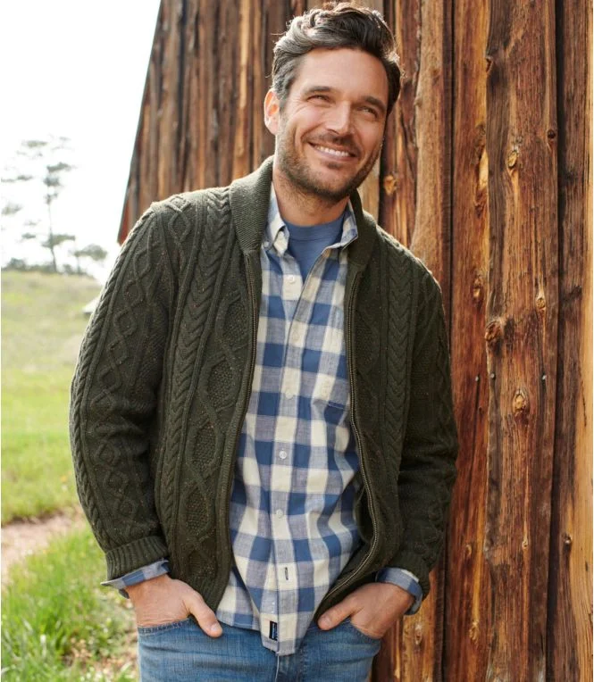 Men''s Bean''s Heritage Soft Cotton Fisherman Sweater, Full-Zip - Image 5