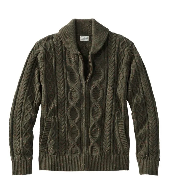 Men''s Bean''s Heritage Soft Cotton Fisherman Sweater, Full-Zip - Image 6