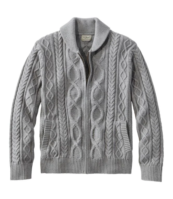 Men''s Bean''s Heritage Soft Cotton Fisherman Sweater, Full-Zip - Image 7