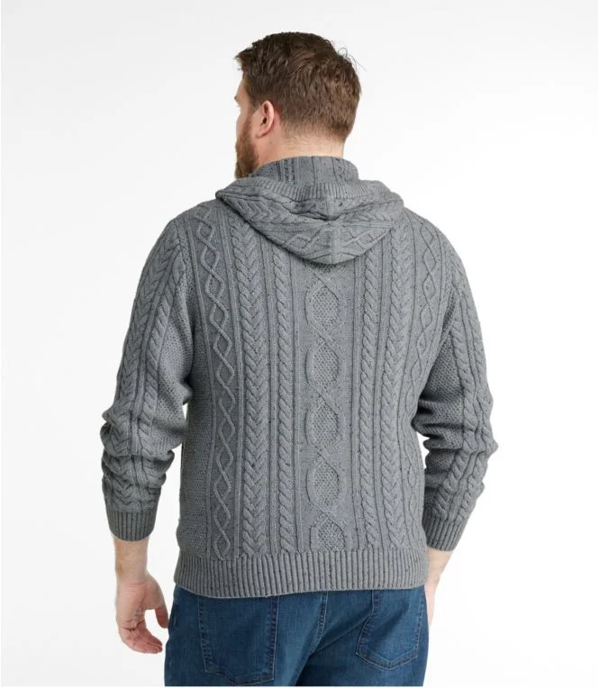Men''s Bean''s Heritage Soft Cotton Fisherman Sweater, Henley Hoodie - Image 6