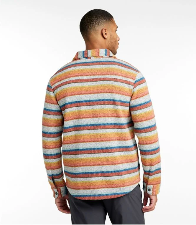 Men''s Bean''s Sweater Fleece Shirt Jac, Print - Image 4