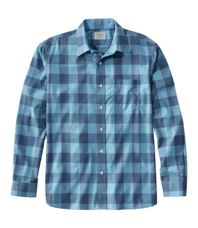 Men''s Bean''s Wrinkle-Free Everyday Shirt, Traditional Untucked Fit, Plaid, Long-Sleeve