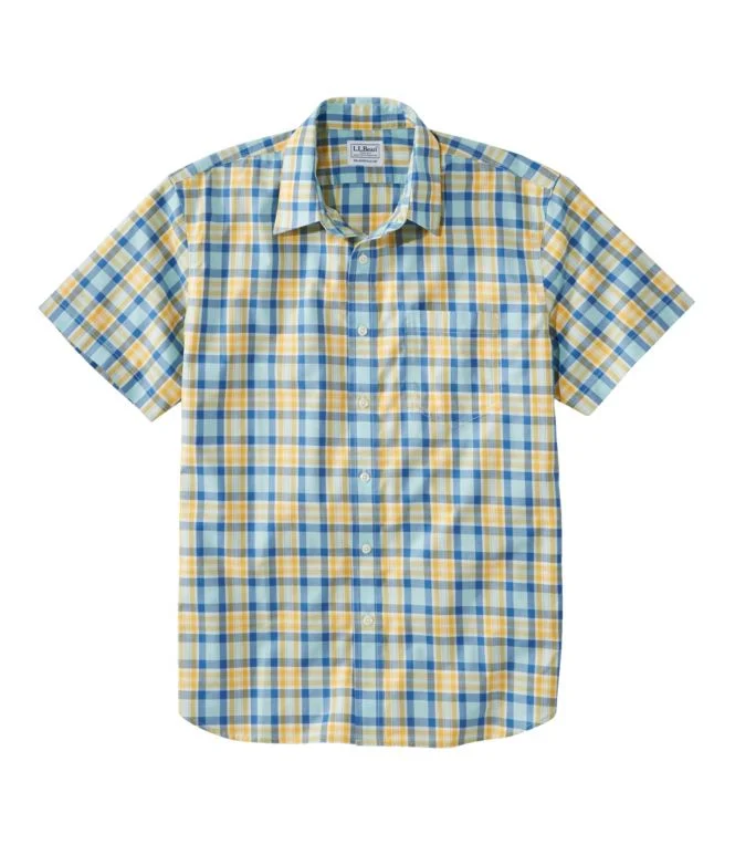 Men''s Bean''s Wrinkle-Free Everyday Shirt, Traditional Untucked Fit, Plaid, Short-Sleeve