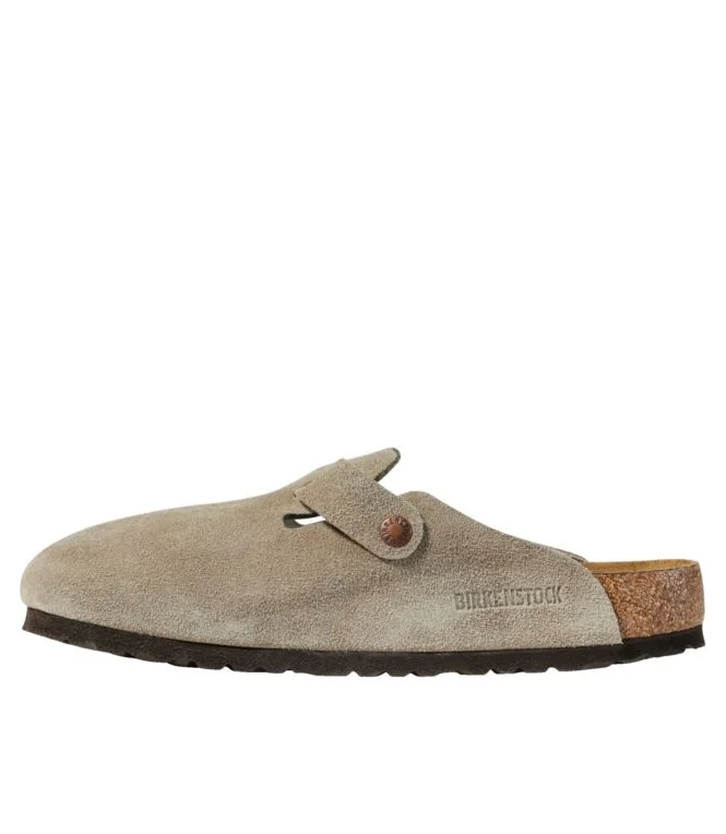 Men''s Birkenstock Soft Footbed Boston Clogs, Suede - Image 3
