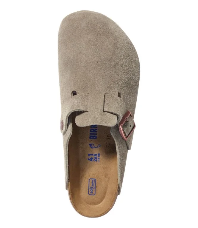 Men''s Birkenstock Soft Footbed Boston Clogs, Suede - Image 4