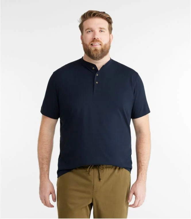 Men''s Carefree Unshrinkable Tee, Traditional Fit, Henley - Image 5