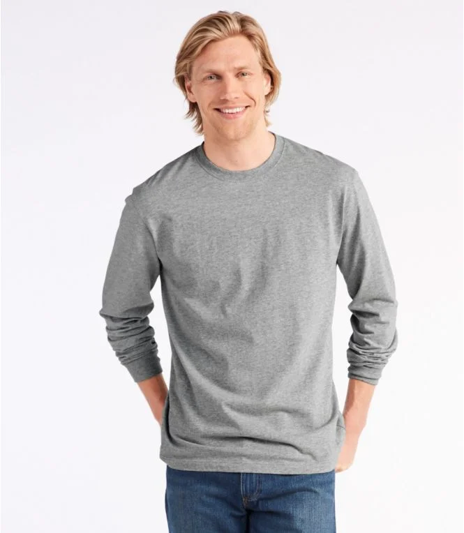 Men''s Carefree Unshrinkable Tee, Traditional Fit, Long-Sleeve