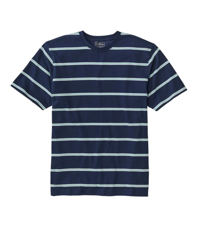 Men''s Carefree Unshrinkable Tee, Traditional Fit, Short-Sleeve, Stripe