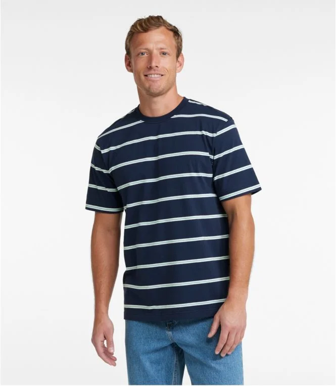 Men''s Carefree Unshrinkable Tee, Traditional Fit, Short-Sleeve, Stripe - Image 3