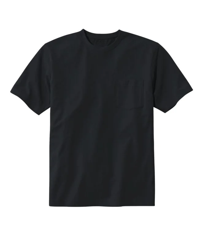 Men''s Carefree Unshrinkable Tee with Pocket, Traditional Fit