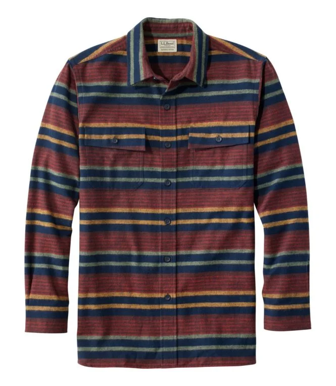 Men''s Chamois Shirt, Slightly Fitted, Stripe