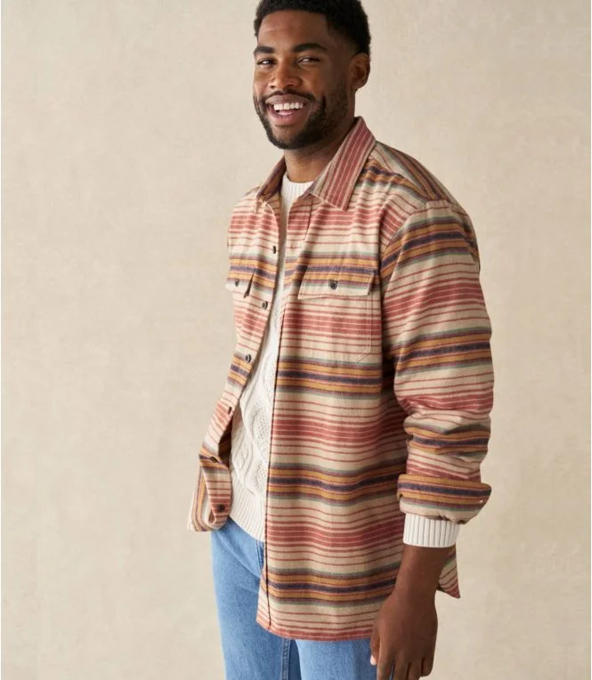 Men''s Chamois Shirt, Traditional Fit, Stripe - Image 6