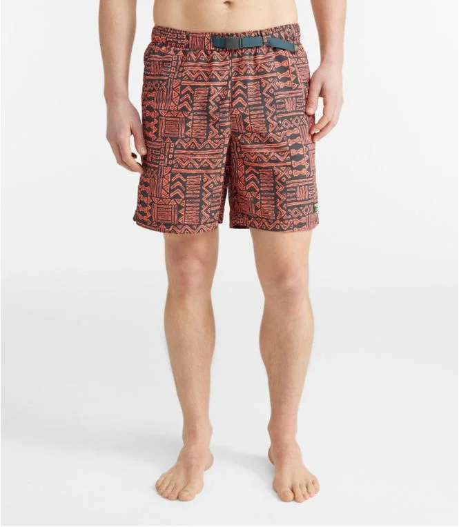 Men''s Classic Supplex Sport Shorts, Belted, Print, 8"" - Image 3
