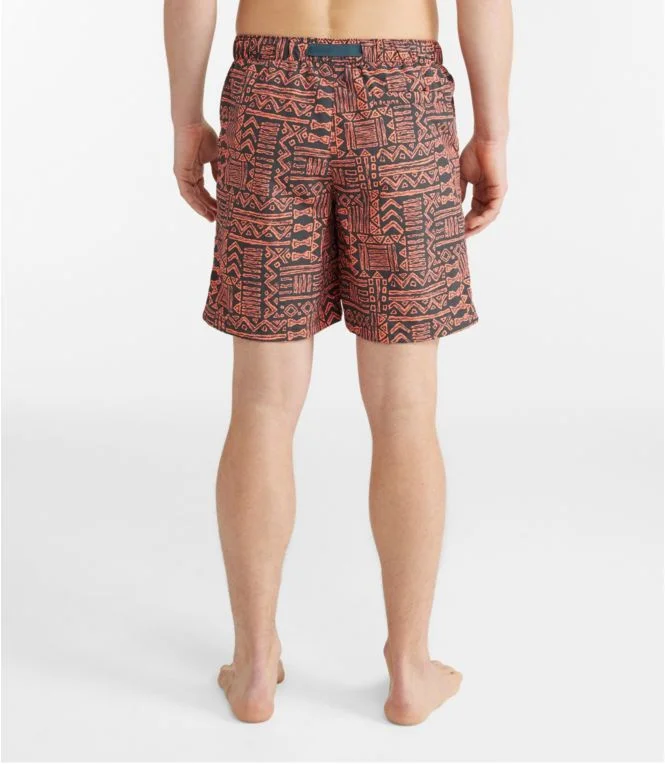 Men''s Classic Supplex Sport Shorts, Belted, Print, 8"" - Image 4