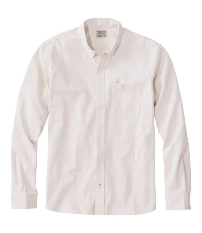 Men''s Comfort Stretch Chambray Shirt, Long-Sleeve, Slightly Fitted Untucked Fit - Image 9