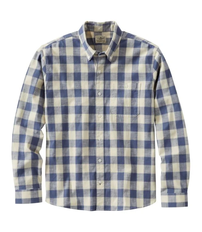 Men''s Comfort Stretch Chambray Shirt, Traditional Untucked Fit, Long-Sleeve, Print - Image 10