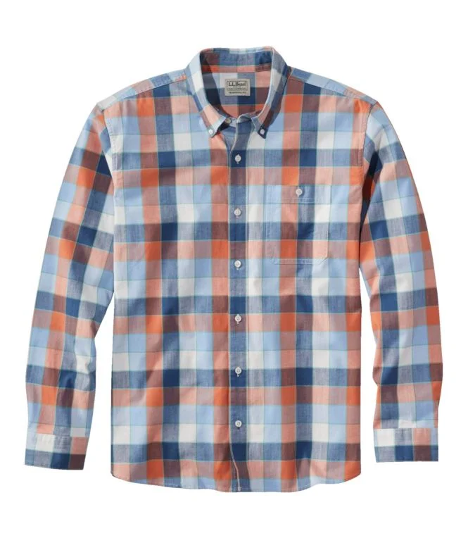Men''s Comfort Stretch Chambray Shirt, Traditional Untucked Fit, Long-Sleeve, Print - Image 11