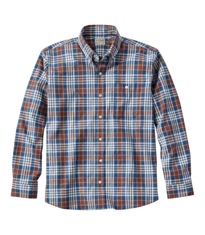 Alternative view of Men''s Comfort Stretch Chambray Shirt, Traditional Untucked Fit, Long-Sleeve, Print
