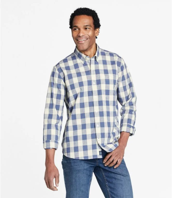 Men''s Comfort Stretch Chambray Shirt, Traditional Untucked Fit, Long-Sleeve, Print - Image 3