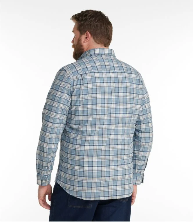 Men''s Comfort Stretch Oxford Shirt, Slightly Fitted Untucked Fit, Plaid - Image 6