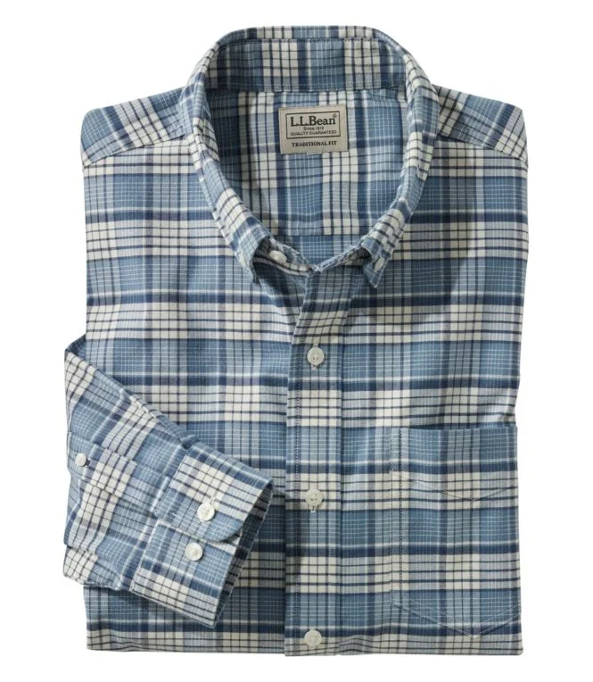 Alternative view of Men''s Comfort Stretch Oxford Shirt, Traditional Untucked Fit, Plaid