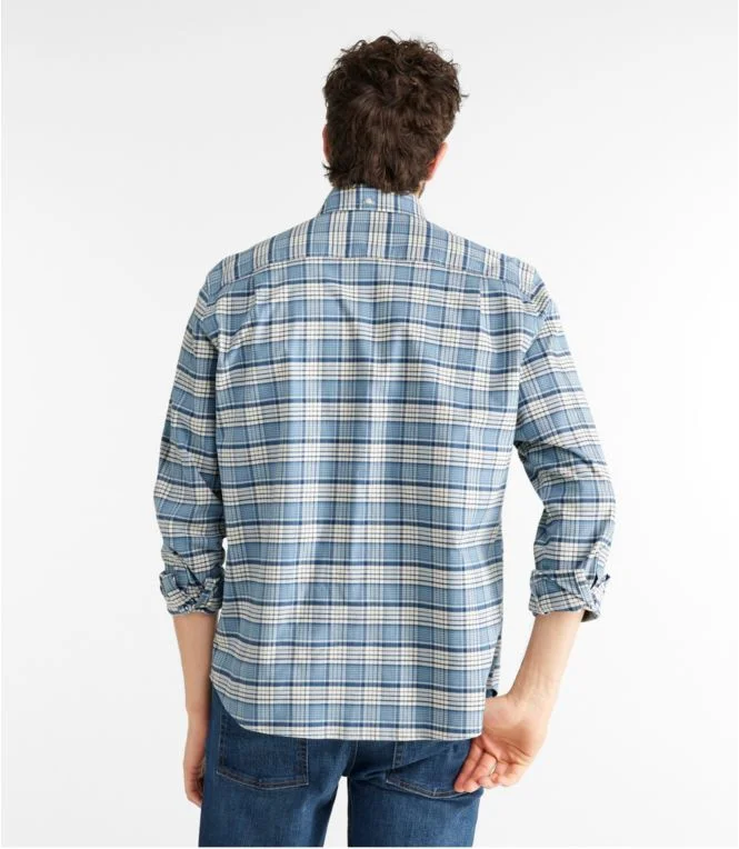Men''s Comfort Stretch Oxford Shirt, Traditional Untucked Fit, Plaid - Image 4