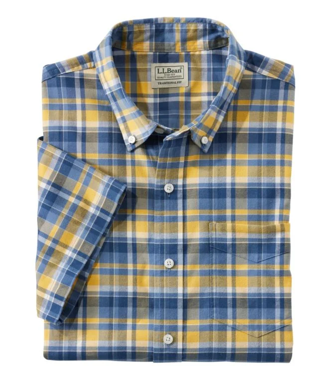 Men''s Comfort Stretch Oxford, Traditional Untucked Fit, Short-Sleeve, Plaid - Image 9