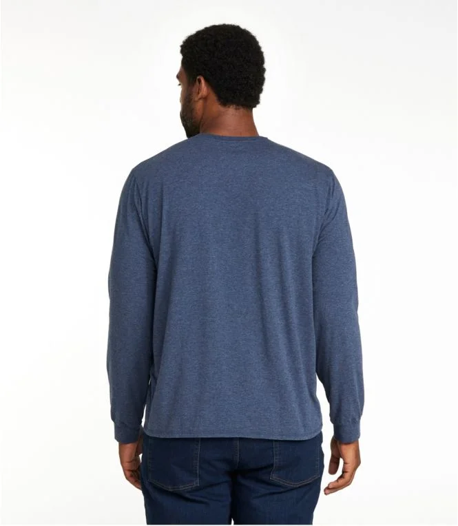 Men''s Comfort Stretch Pima Tee Shirt, Long-Sleeve