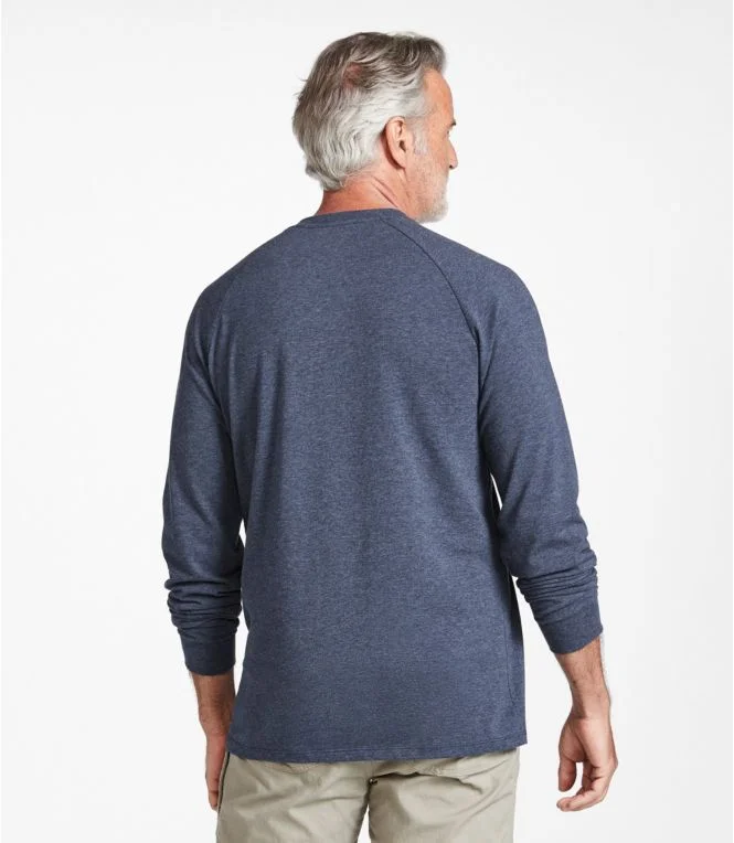 Men''s Comfort Stretch Pima Tee Shirt, Long-Sleeve Henley - Image 4