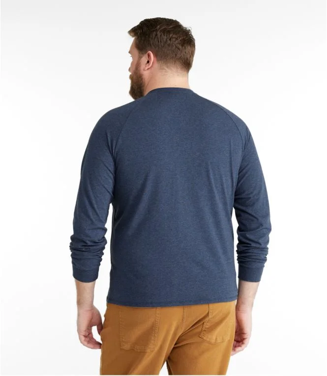 Men''s Comfort Stretch Pima Tee Shirt, Long-Sleeve Henley - Image 6