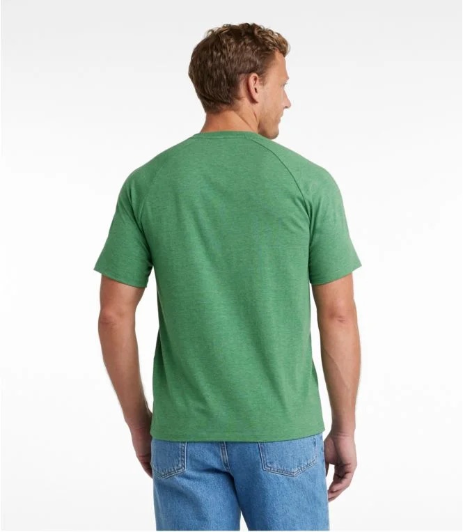 Men''s Comfort Stretch Pima Tee Shirt, Short-Sleeve Henley - Image 4