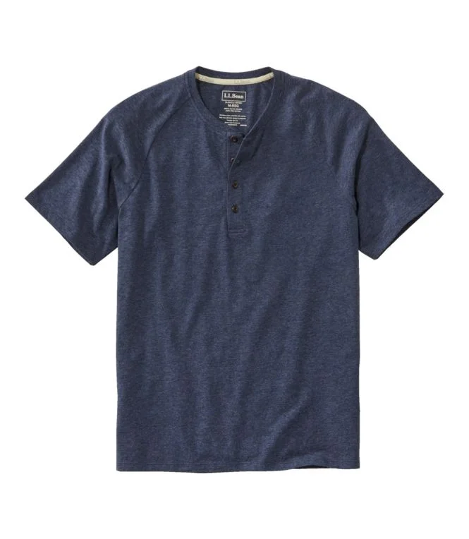 Men''s Comfort Stretch Pima Tee Shirt, Short-Sleeve Henley - Image 8