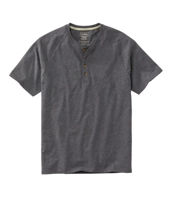 Men''s Comfort Stretch Pima Tee Shirt, Short-Sleeve Henley - Image 9