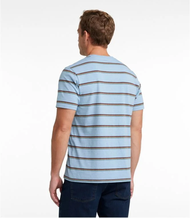 Men''s Comfort Stretch Pima Tee Shirt, Short-Sleeve, Stripe - Image 4