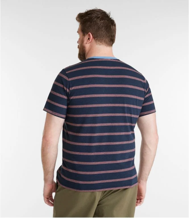 Men''s Comfort Stretch Pima Tee Shirt, Short-Sleeve, Stripe - Image 6