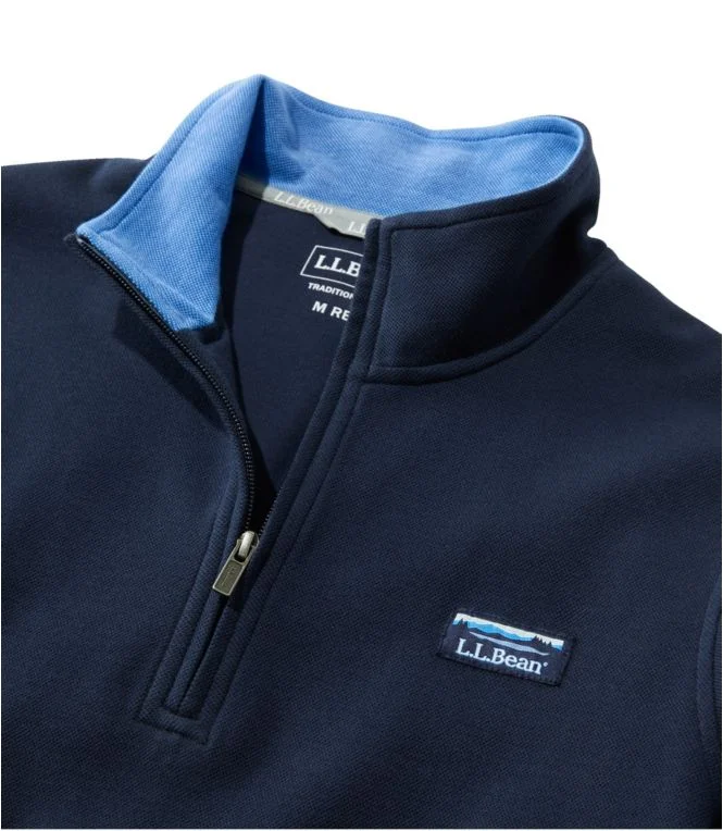 Men''s Comfort Stretch Piqué Quarter Zip Pullover, Long-Sleeve - Image 6