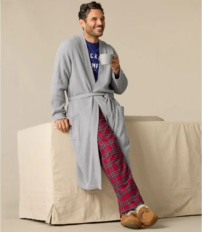 Men''s Comfort Waffle Robe, Unlined - Image 9
