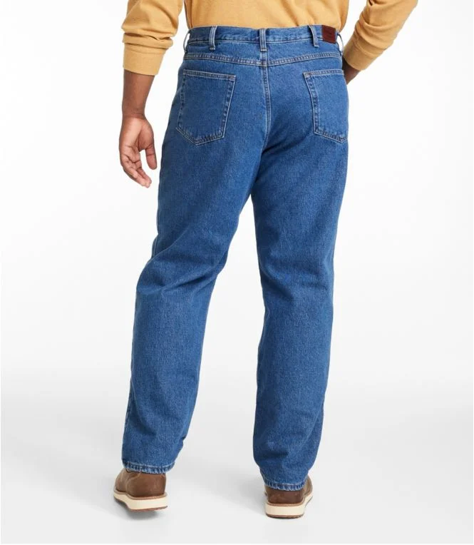 Men''s Double L® Jeans, Natural Fit, Flannel-Lined