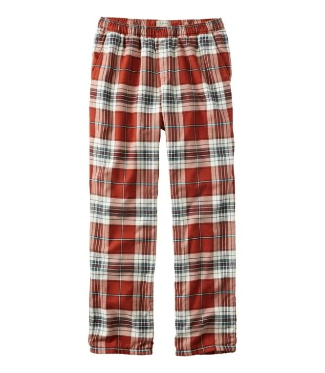 Men''s Fleece-Lined Flannel Lounge Pants