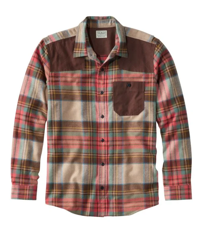 Alternative view of Men''s Heritage Scotch Plaid Flannel Shirt, Slightly Fitted Untucked Fit