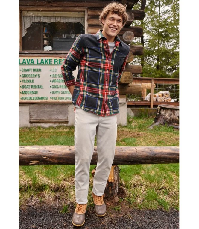 Men''s Heritage Scotch Plaid Flannel Shirt, Slightly Fitted Untucked Fit - Image 9