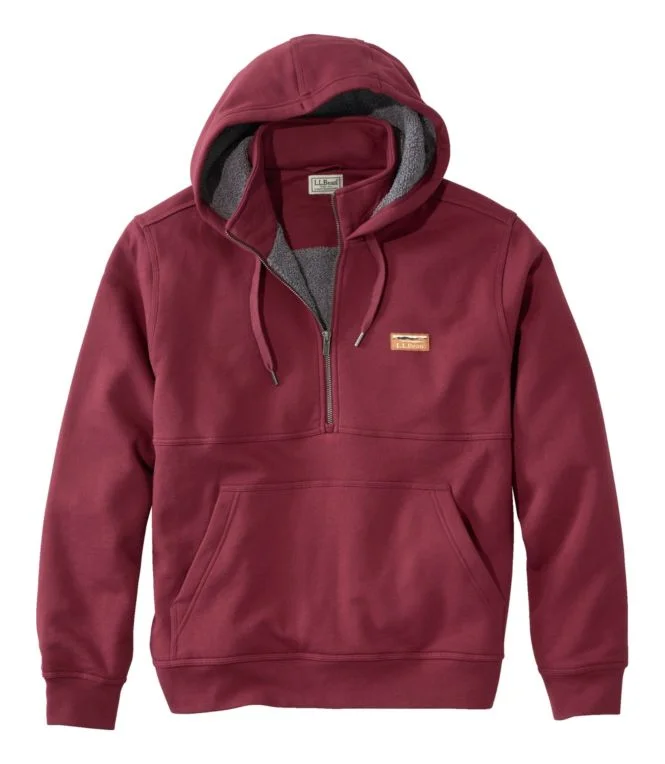 Men''s Katahdin Iron Works® Half-Zip Sweatshirt, Hooded, Fleece-Lined