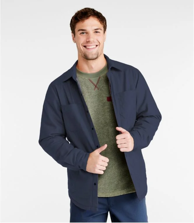 Men''s Katahdin Performance Flannel Shirt-Jacket, Hi-Pile Fleece-Lined Solid - Image 3