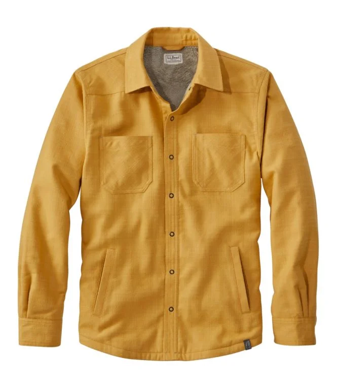 Men''s Katahdin Performance Flannel Shirt-Jacket, Hi-Pile Fleece-Lined Solid - Image 9