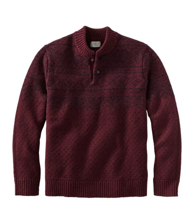 Alternative view of Men''s L.L.Bean Classic Ragg Wool Fair Isle Henley Sweater