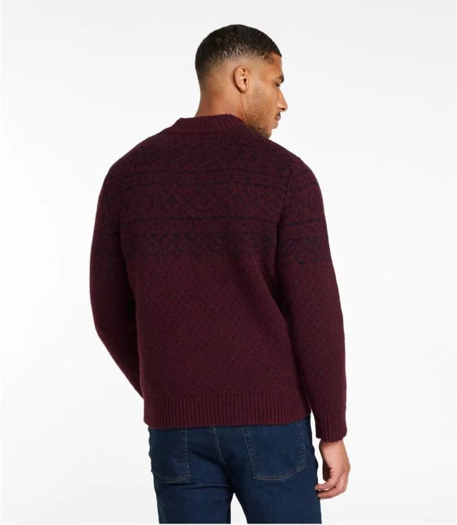 Men''s L.L.Bean Classic Ragg Wool Fair Isle Henley Sweater - Image 4